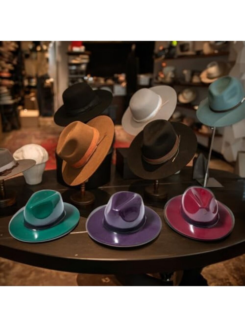 10 Wide Brim Fedora Hat Holders - 360° Shape Protectors for Stylish Storage - Picture 5 of 7